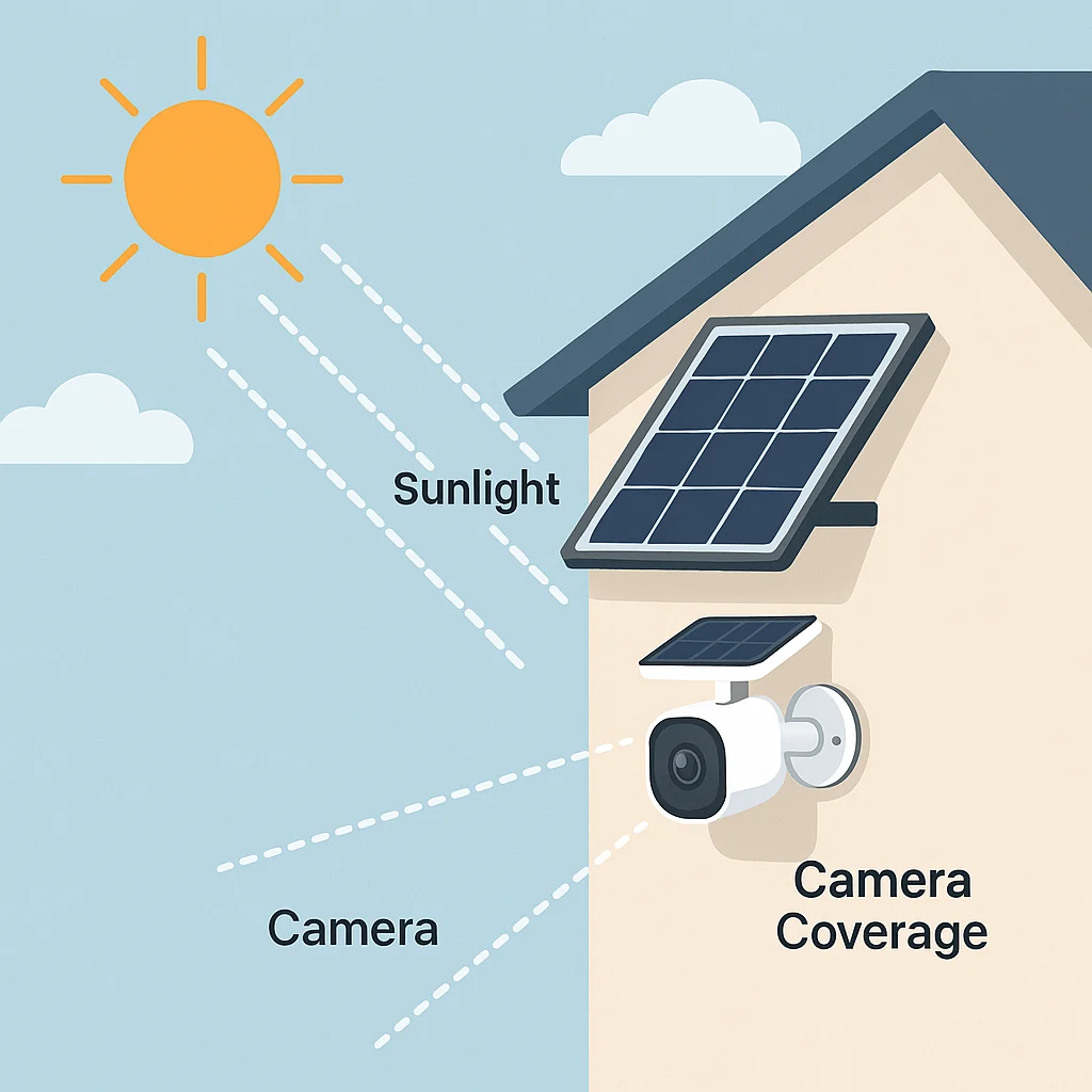 DIY solar camera installation