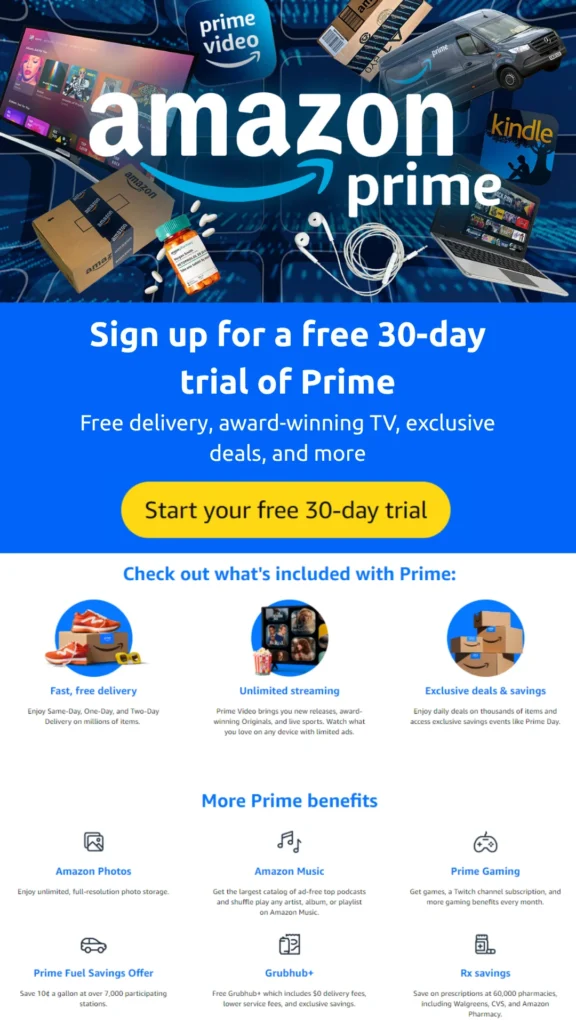 30-day trial of Prime